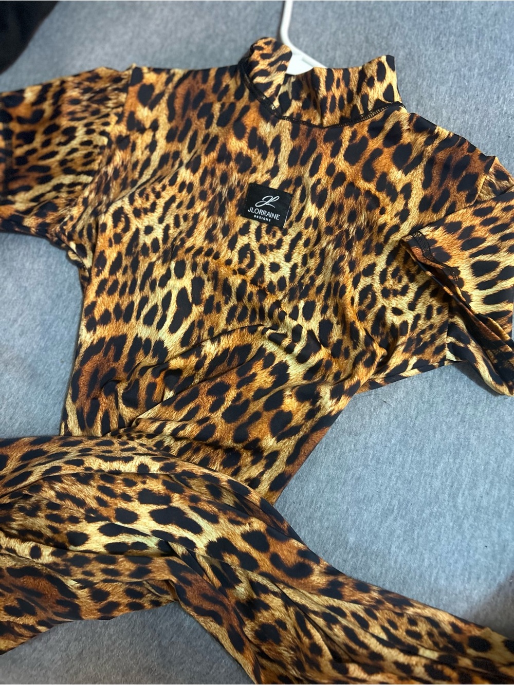 JLorraine Leopard Print Bodycon jumpsuit- Brown/Black